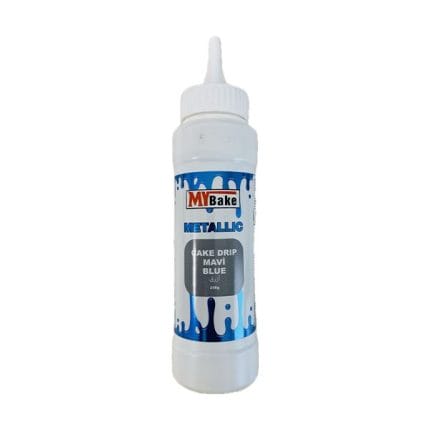 Cake Drip albastru metalizat