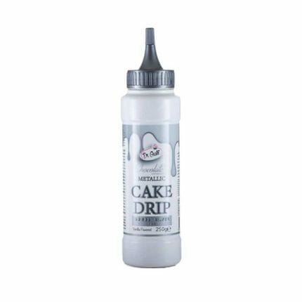 Cake drip metalic silver
