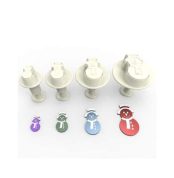 set 4 decupatoare in forma de om de zapada