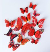 fluturi dubli rosii