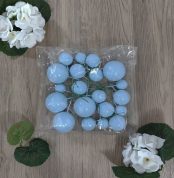 set 20 sfere bile bleo decor pentru tort