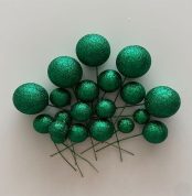 cake balls verde cu sclipici