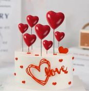caketoper inimi rosii